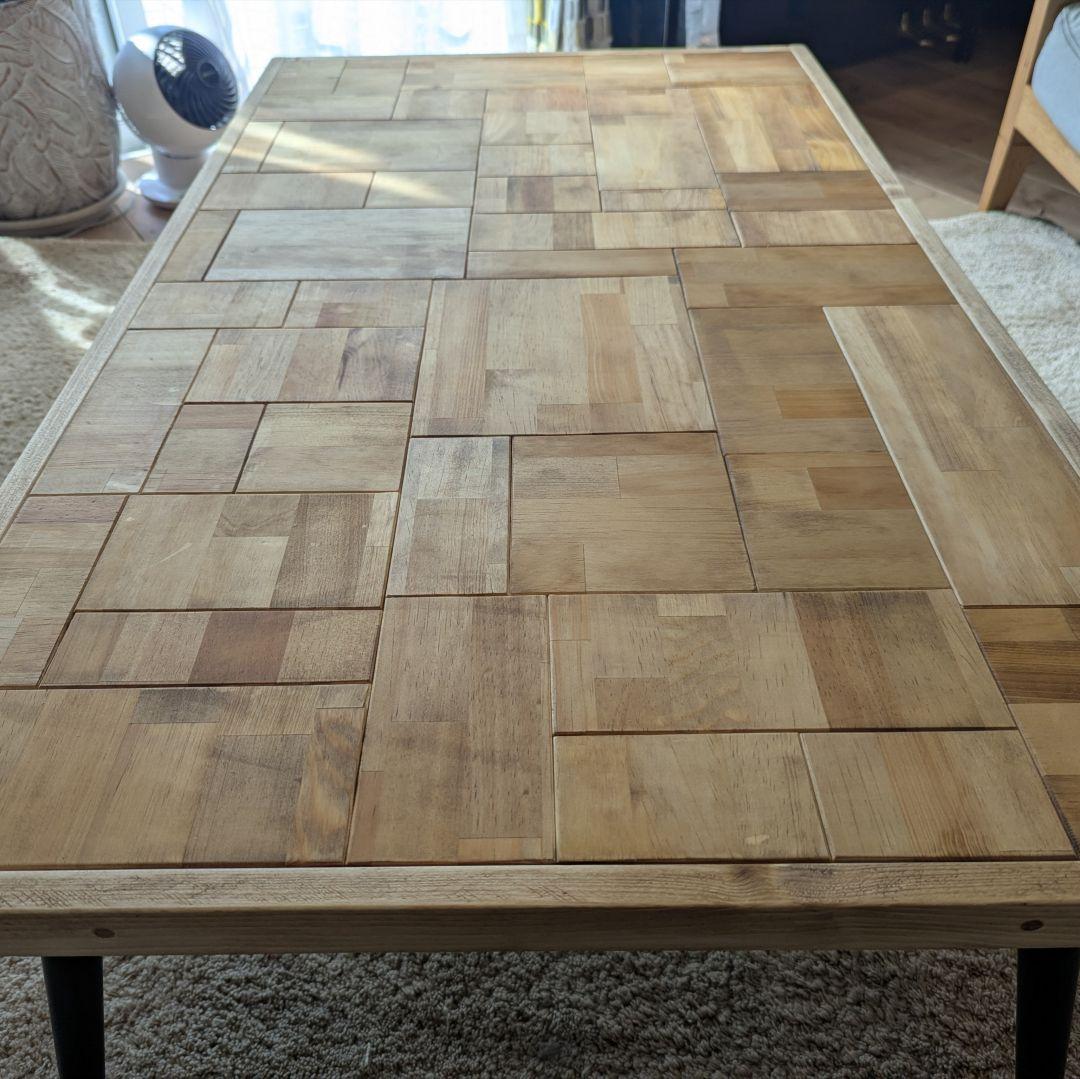 木製　ローテーブル　✨　サイドテーブル　ハンドメイド　古材風　即納　大きめサイズ