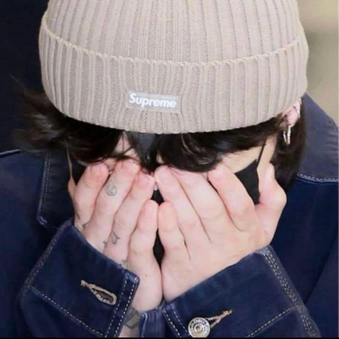 Supreme Overdyed Beanie Taupe トープ　ニット帽