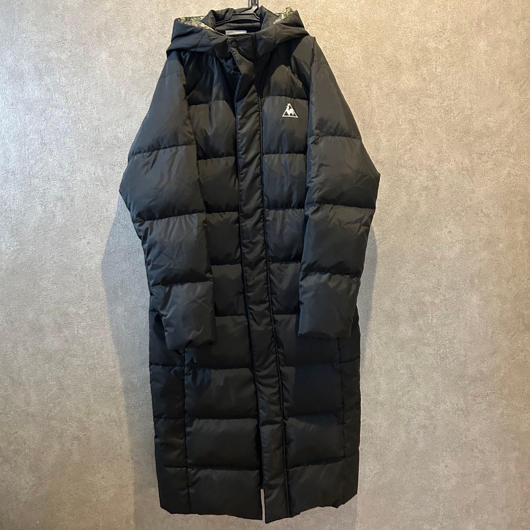 美品 ルコックスポルティフ ロングダウンコート ベンチコート M 迷彩柄