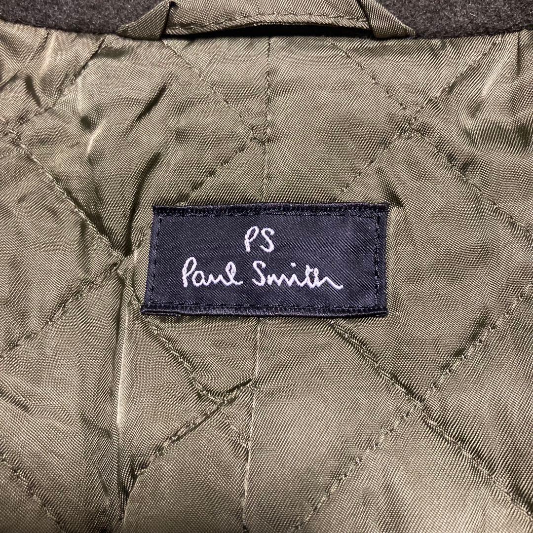 ポールスミス カシミヤ混 ウール Pコート Lサイズ カーキ 美品 ピーコート