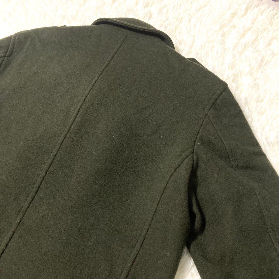 ポールスミス カシミヤ混 ウール Pコート Lサイズ カーキ 美品 ピーコート