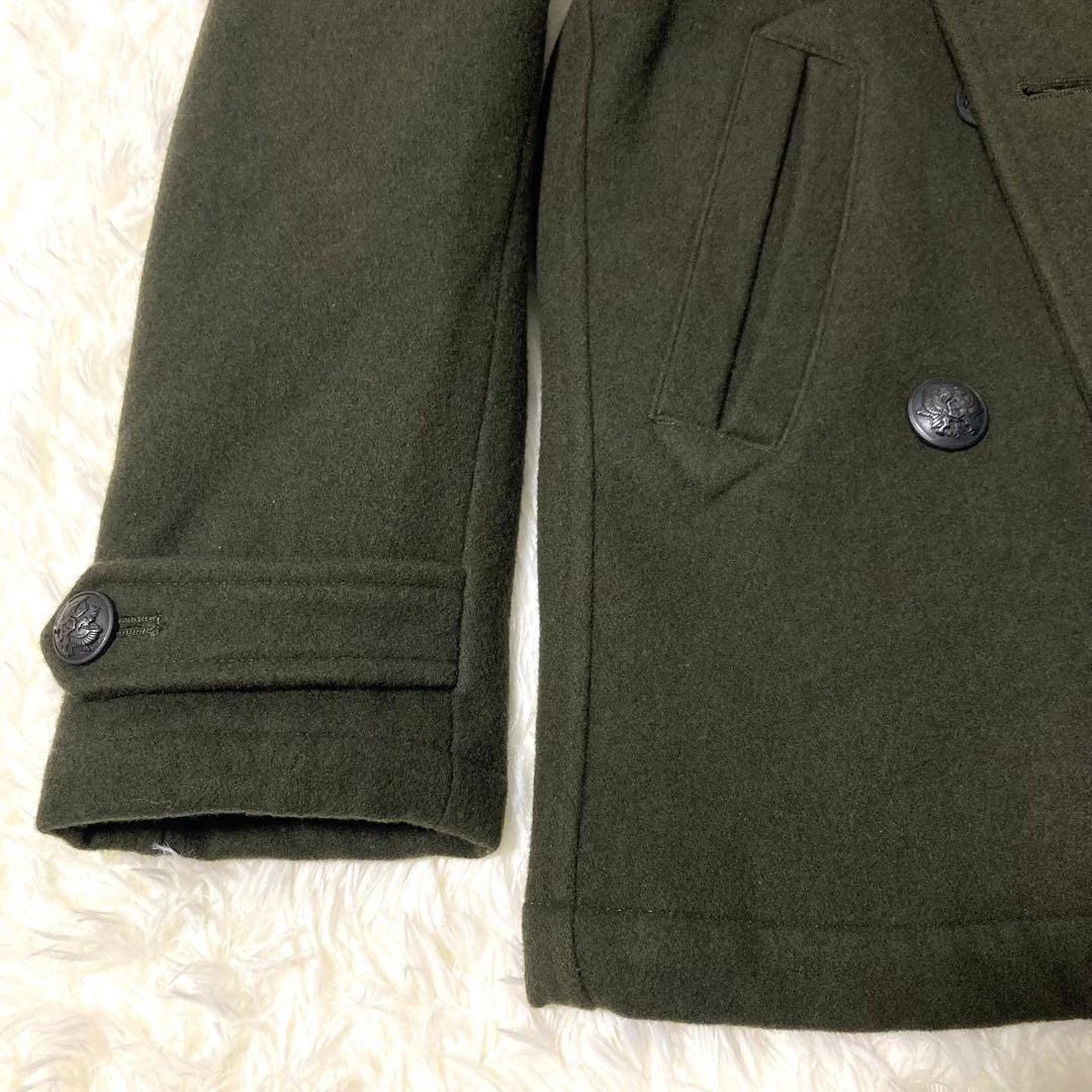 ポールスミス カシミヤ混 ウール Pコート Lサイズ カーキ 美品 ピーコート