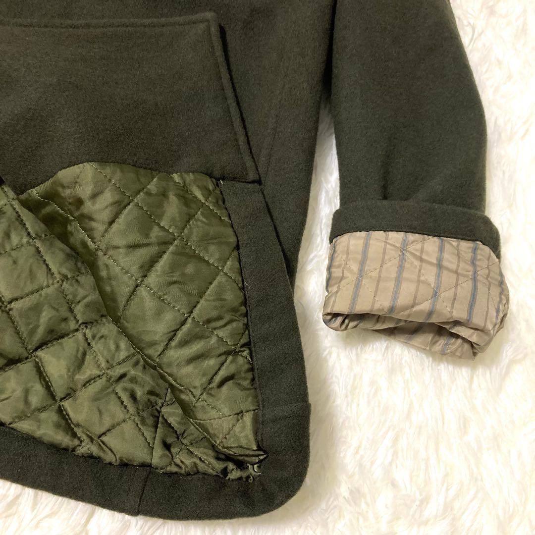 ポールスミス カシミヤ混 ウール Pコート Lサイズ カーキ 美品 ピーコート