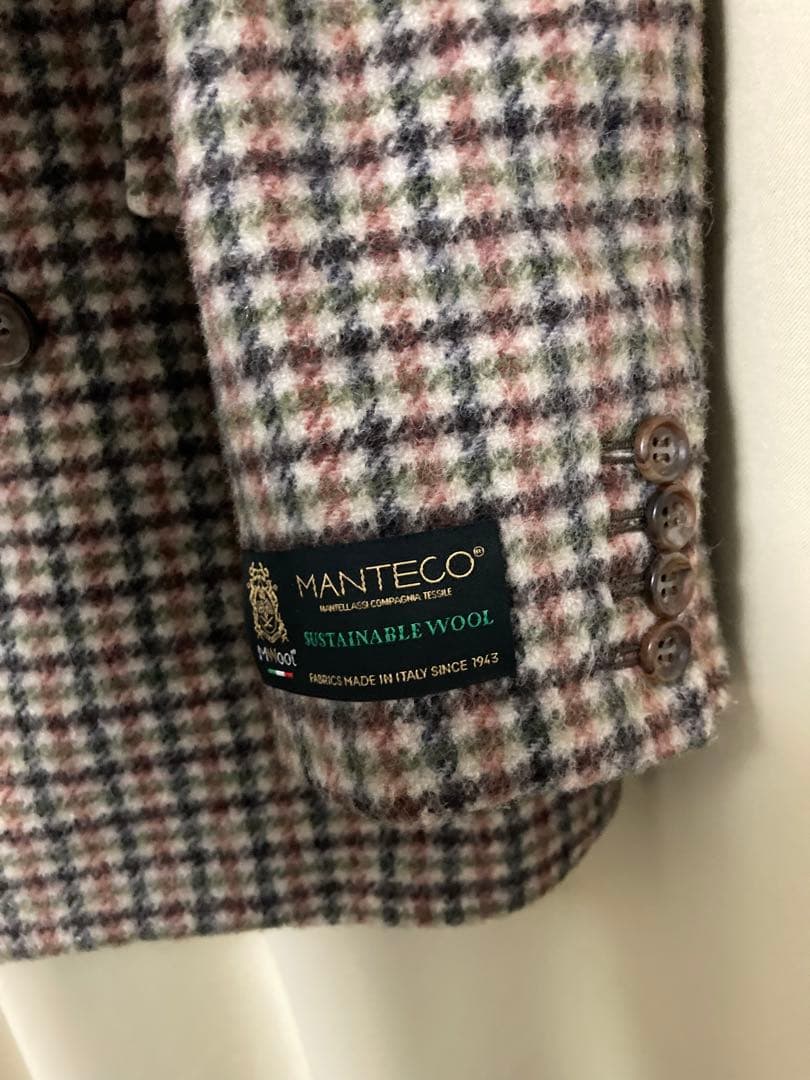 ジャケット・アウター AMERI VINTAGE CHECK ECO WOOL BIG JACKET