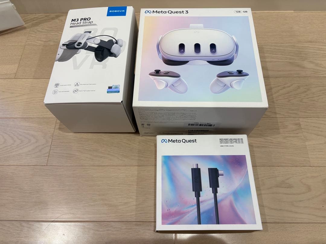  Quest 3 128GB+Link ケーブル+ヘッドストラップ