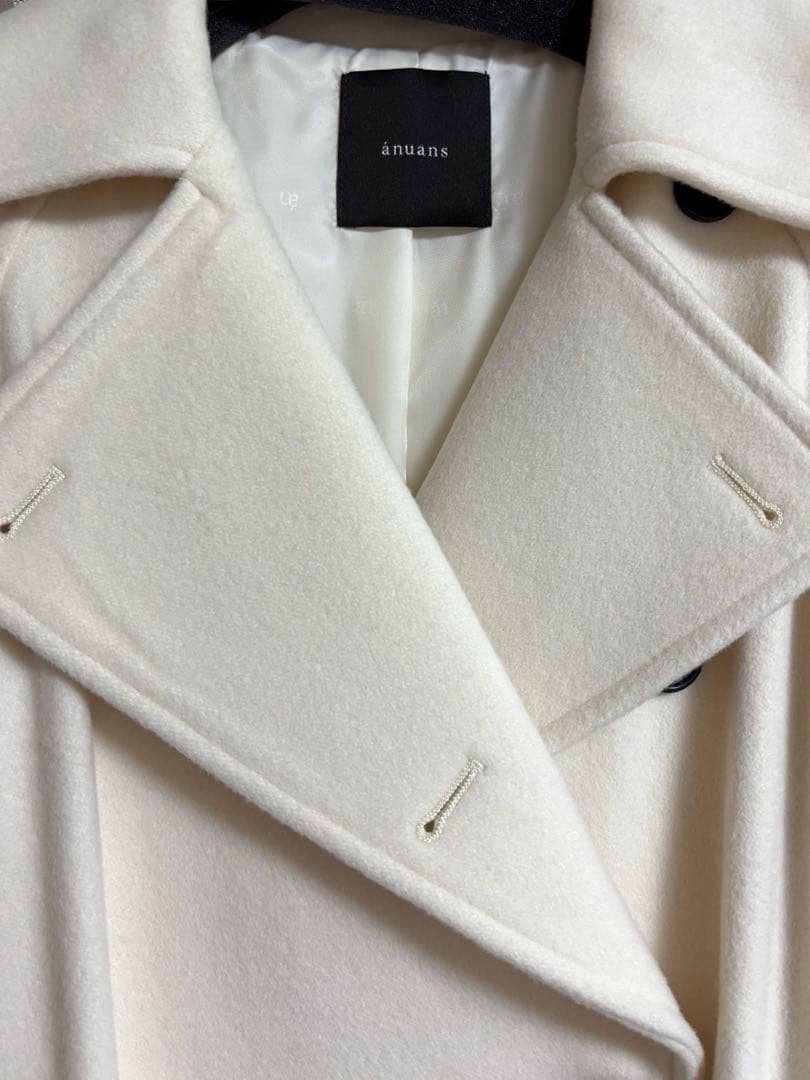 【新品】anuans ウールトレンチコート エクリュ Sサイズ