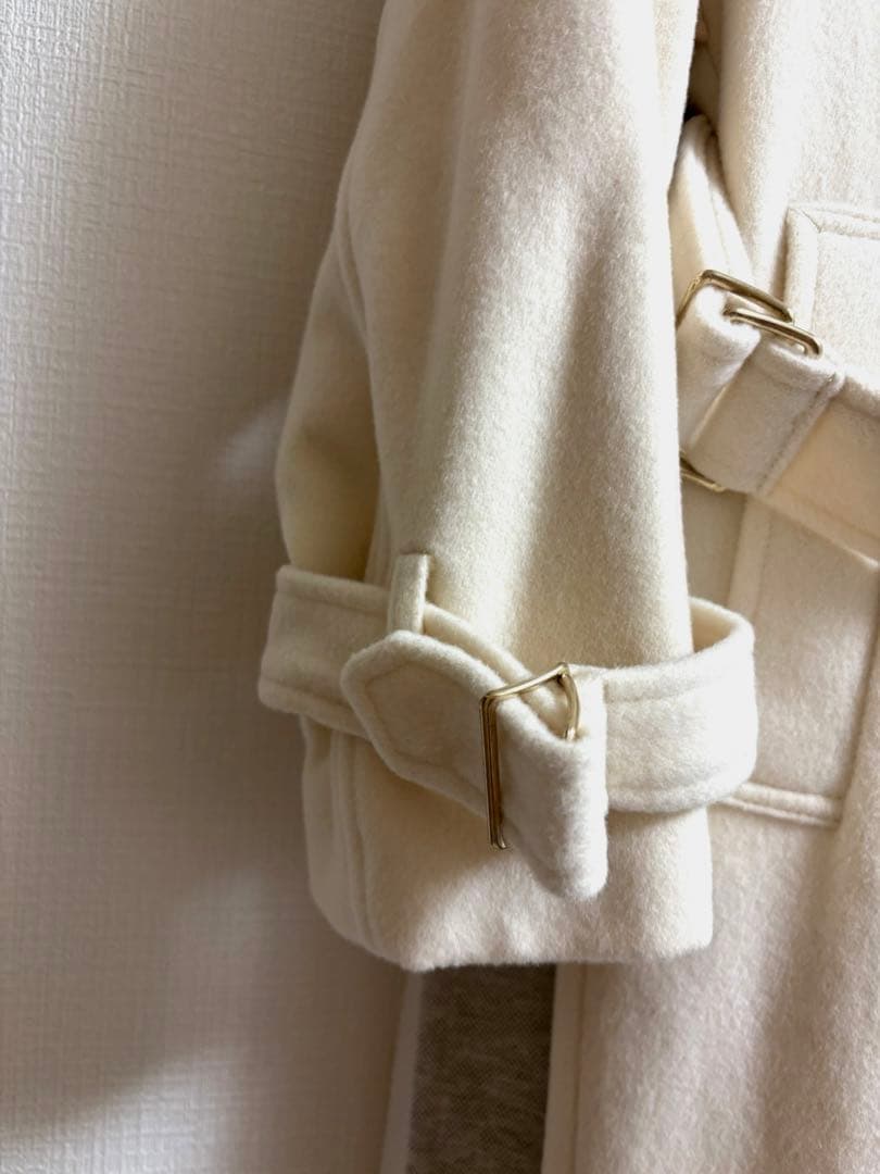 【新品】anuans ウールトレンチコート エクリュ Sサイズ