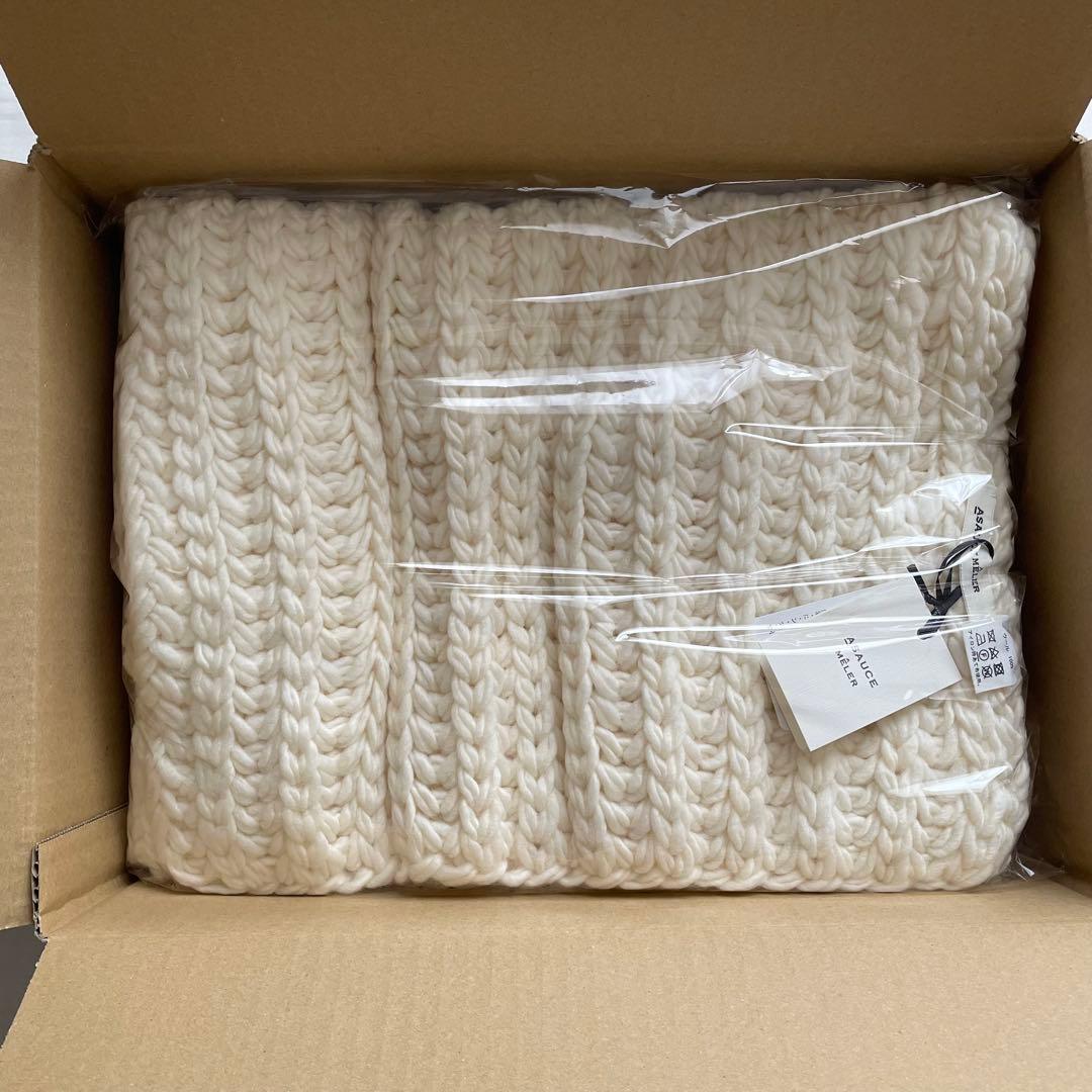 ASAUCE MELERスーパーローゲージ チャンキーニットストール 新品