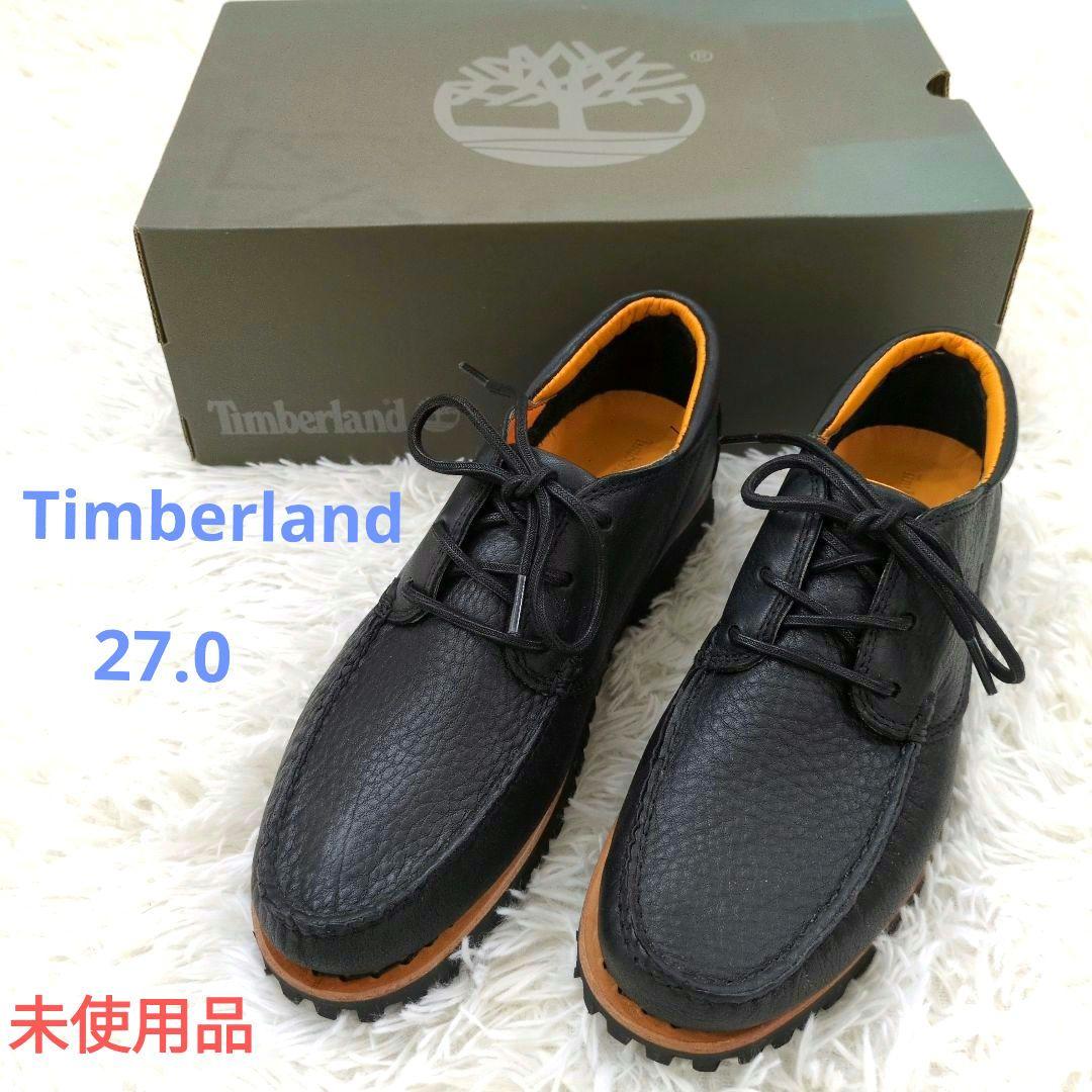 未使用品　ティンバーランド　27.0　デッキシューズ　　モックトゥ　黒