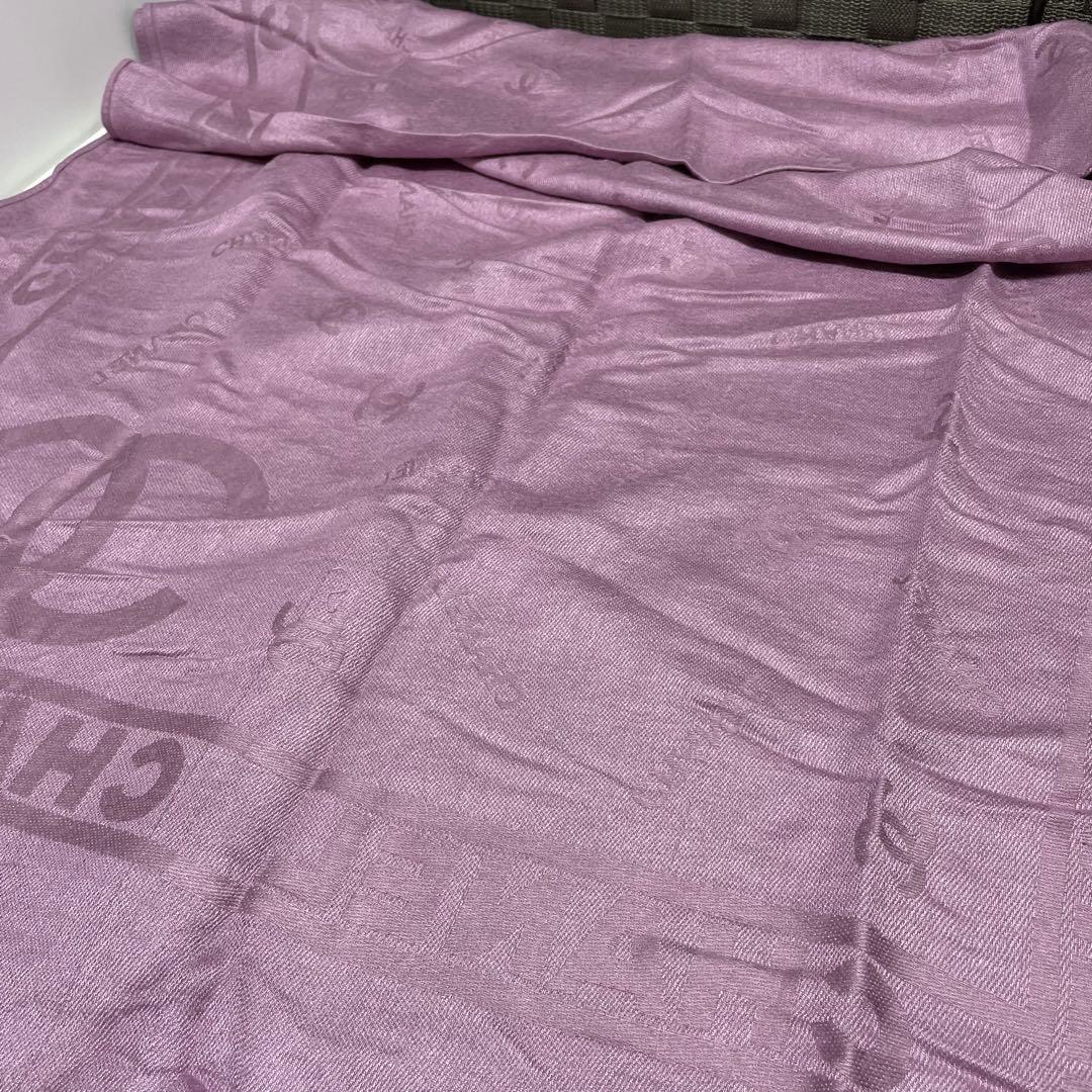 H*a様 CHANEL 薄紫 カシミヤシルク ストール