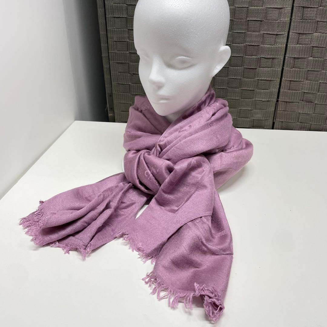 H*a様 CHANEL 薄紫 カシミヤシルク ストール