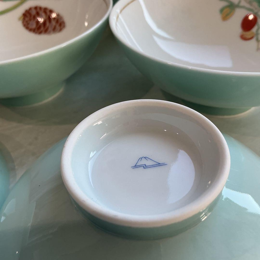 宮内庁御用達　深川製磁　みのり御飯茶碗　飯碗揃　未使用保管品