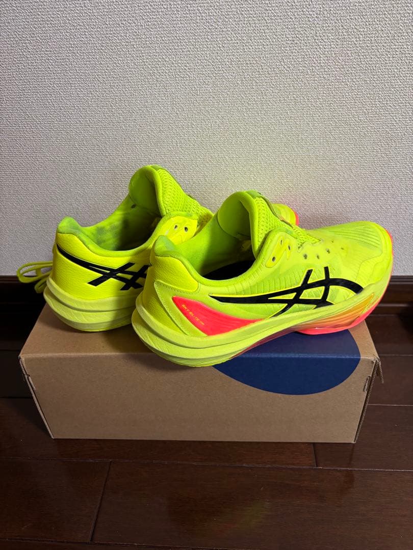 asics バレーボールシューズ 蛍光イエロー25.0cm