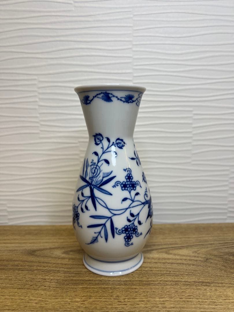 【マイセン】ブルーオニオン　フラワーベース　約14.5cm