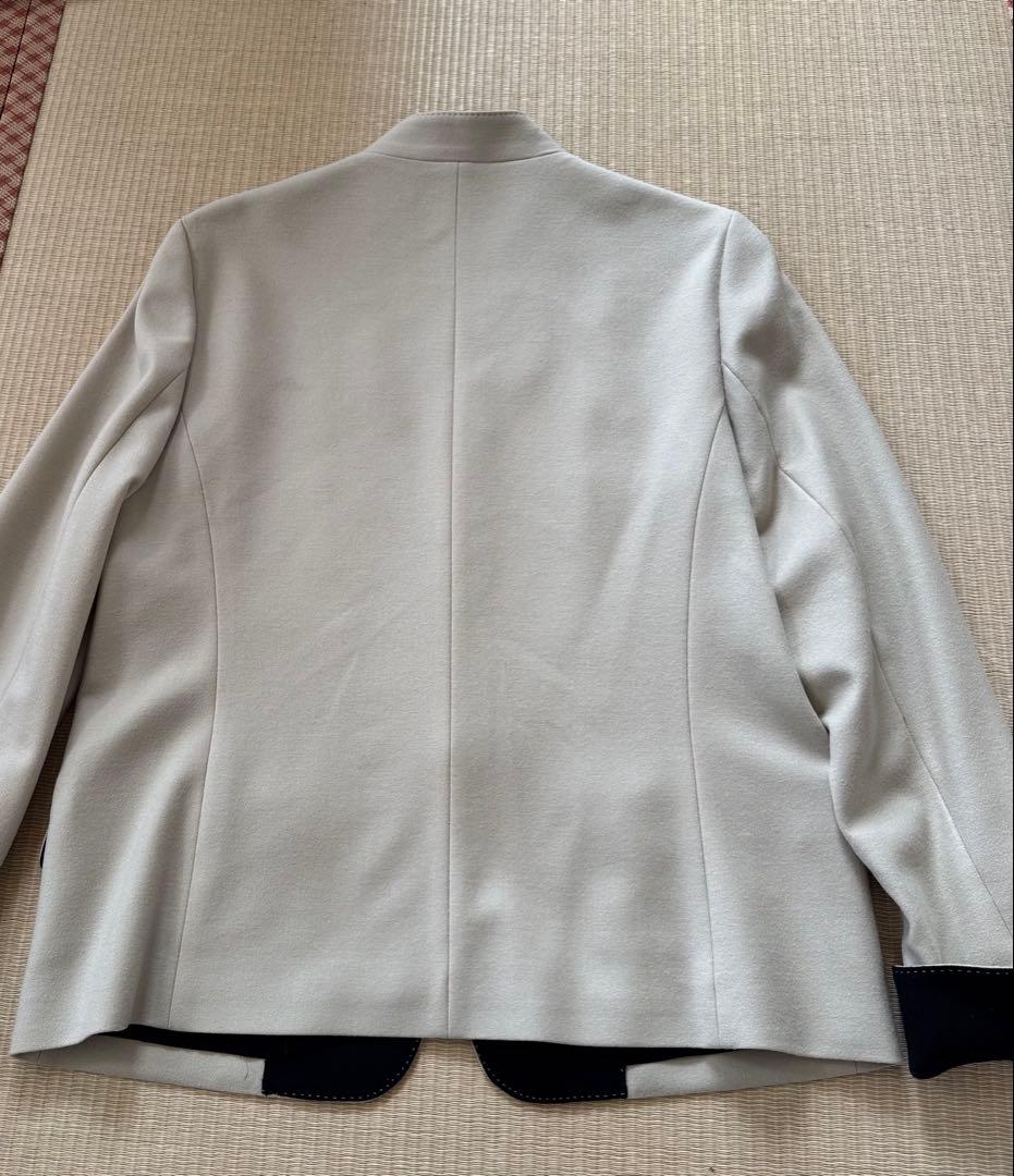 K.T KIYOKO KATASE ベージュ ノーカラージャケット【XLサイズ】