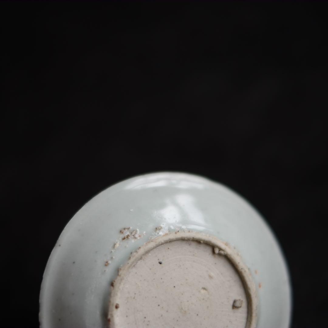 専用　【貴重】古染付鳥花文青花小皿　「明時代中期」　李朝古唐津古瀬戸民藝初期