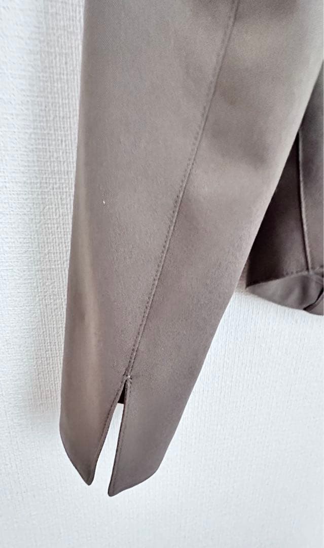 EPOCA エポカ　スカートスーツ　ノーカラー　カーキ　モスグリーン