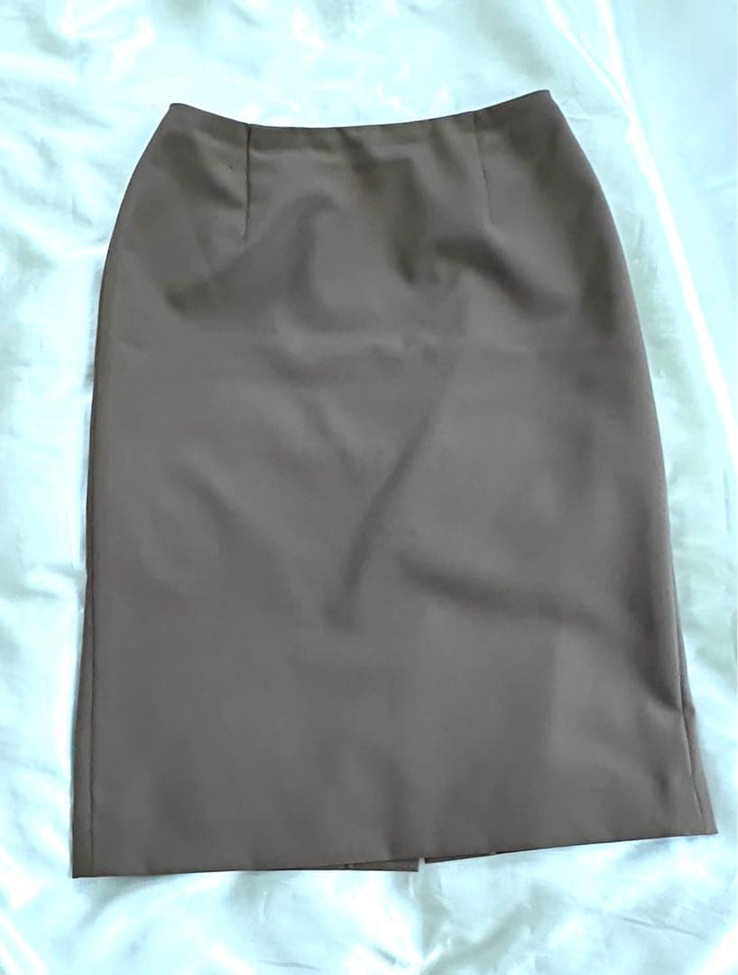 EPOCA エポカ　スカートスーツ　ノーカラー　カーキ　モスグリーン