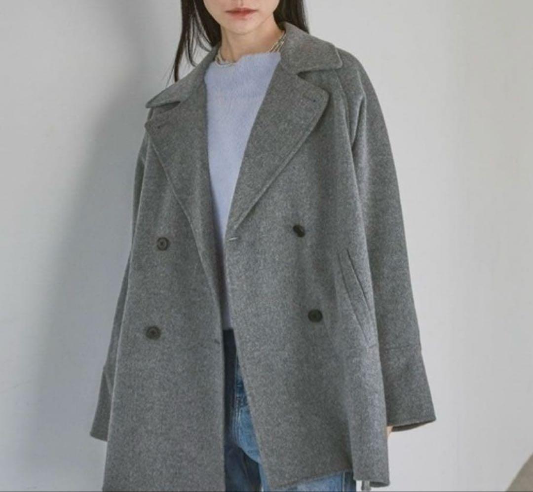 Apart by カシープミドルジャケットコート　グレー