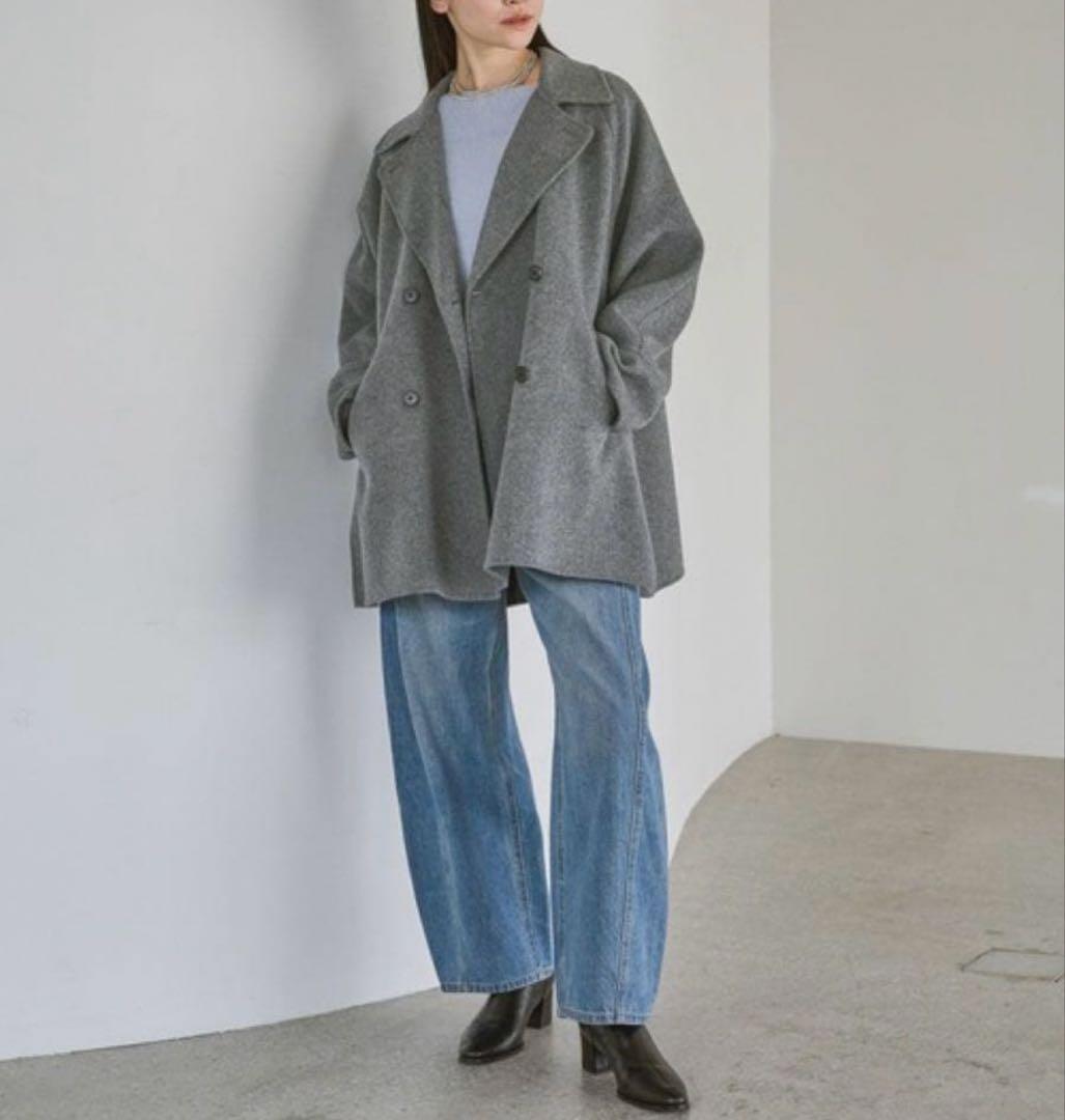 Apart by カシープミドルジャケットコート　グレー