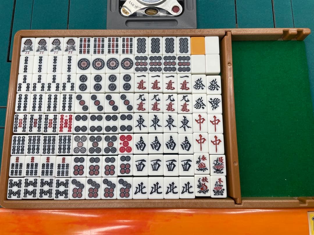 麻雀牌　アモス　黄青 アルティマ、レックス 全自動麻雀卓用麻雀牌　3人打ち用