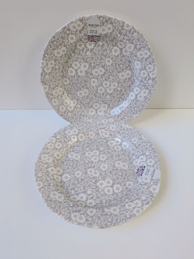 バーレイ　グレーキャリコ　プレート　２枚