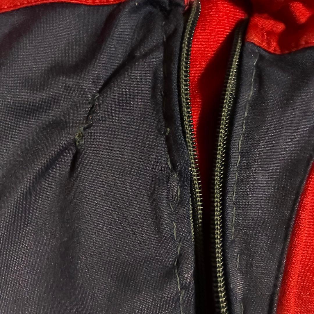 【希少】80s adidas トラックジャケット マルチカラー刺繍ロゴ 古着