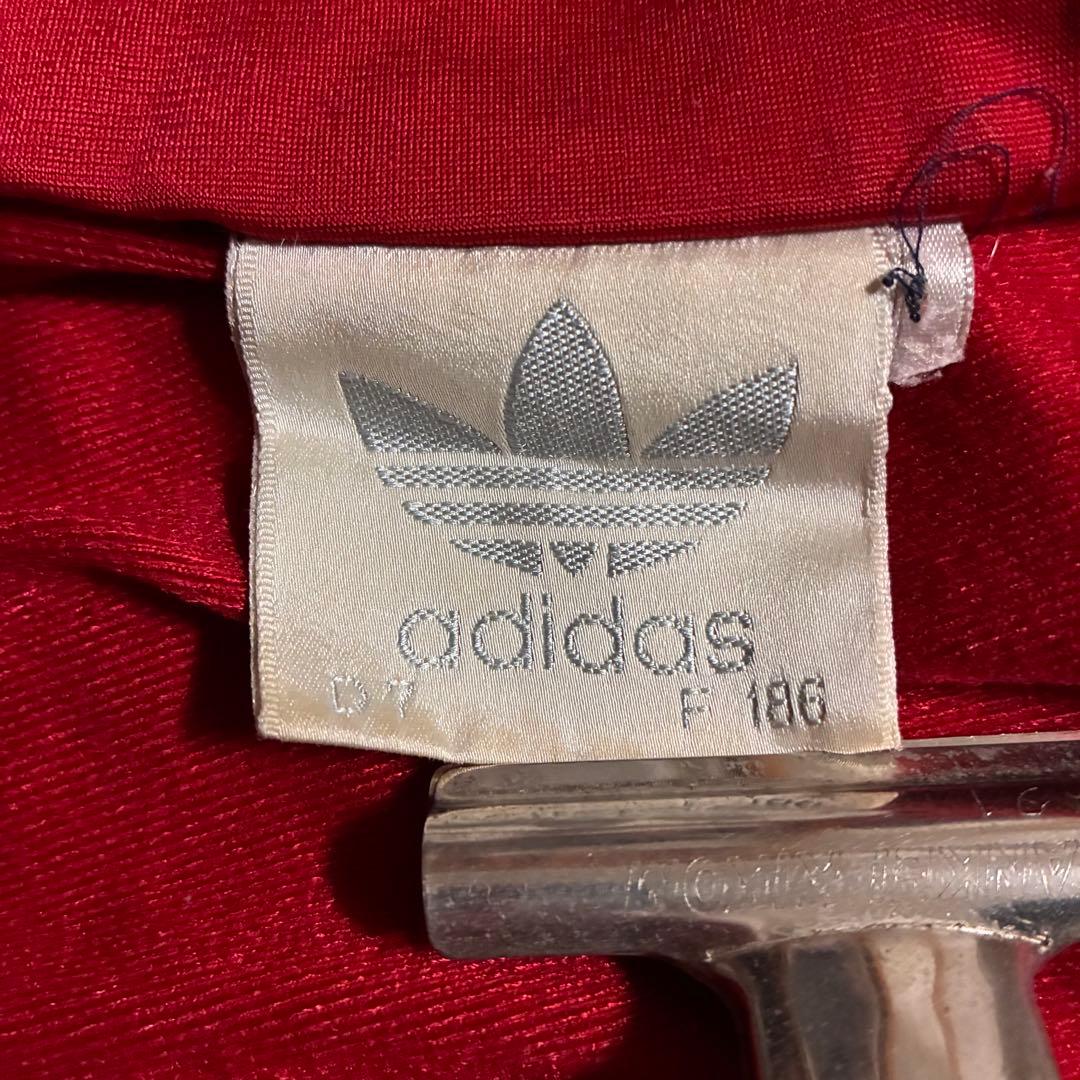 【希少】80s adidas トラックジャケット マルチカラー刺繍ロゴ 古着