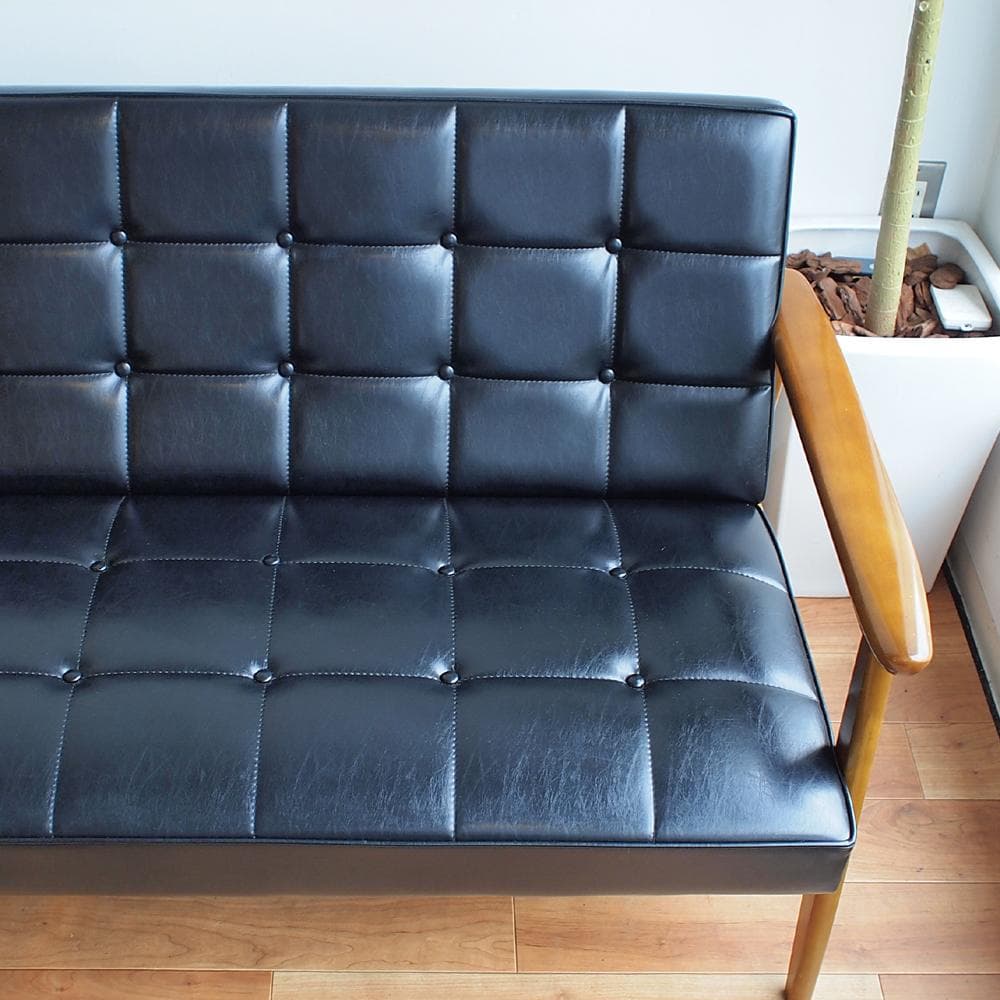 カリモク60 Kチェア スタンダードブラック 2シーター