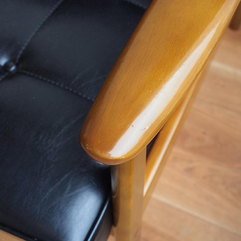 カリモク60 Kチェア スタンダードブラック 2シーター