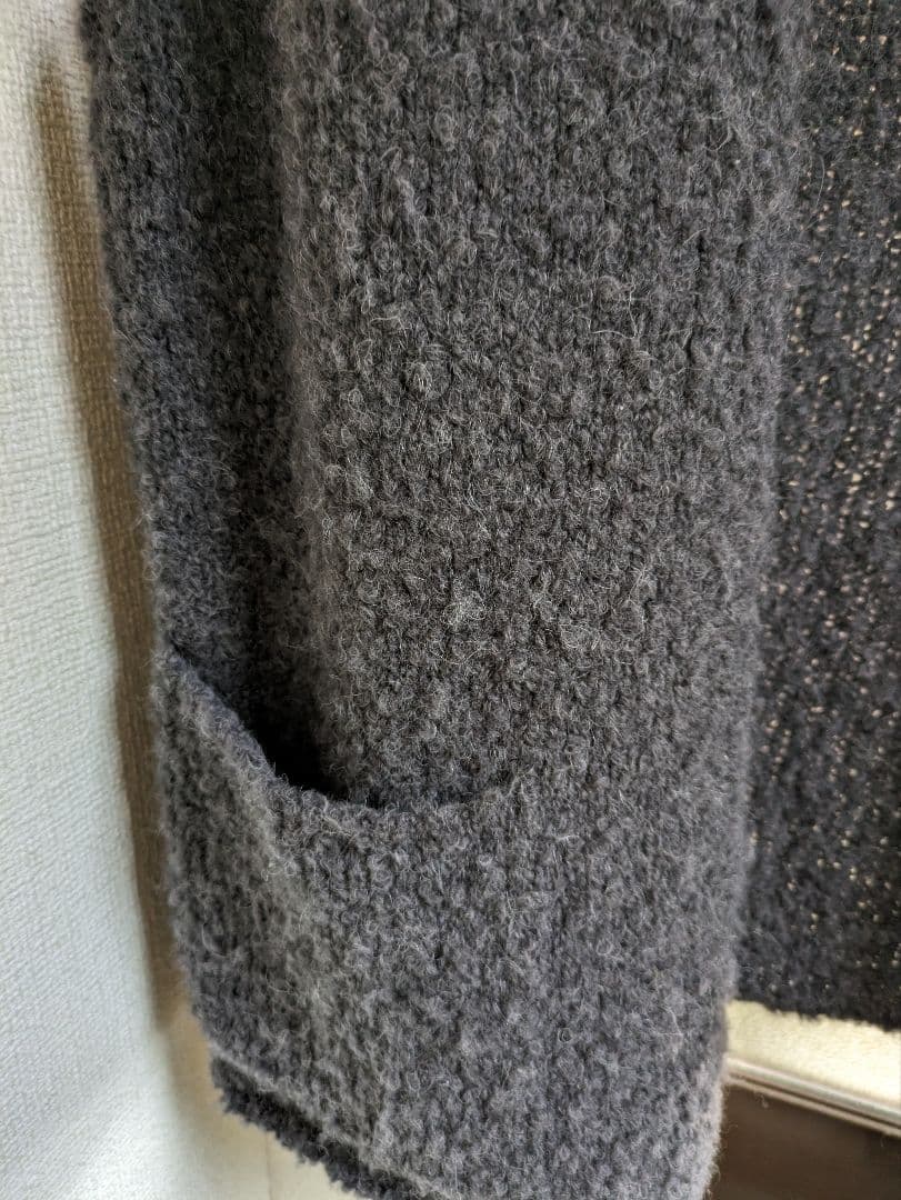 2025年今季evam evaアルパカ　ウールベストМ　スミ色