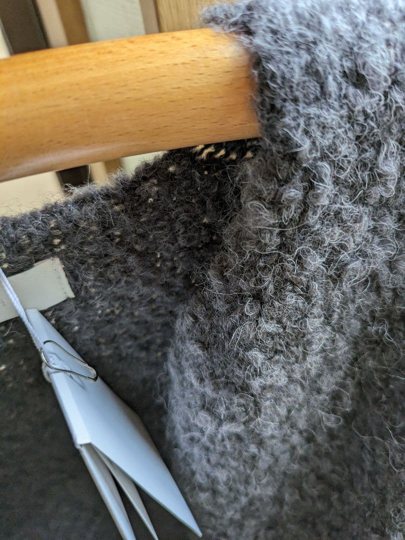 2025年今季evam evaアルパカ　ウールベストМ　スミ色