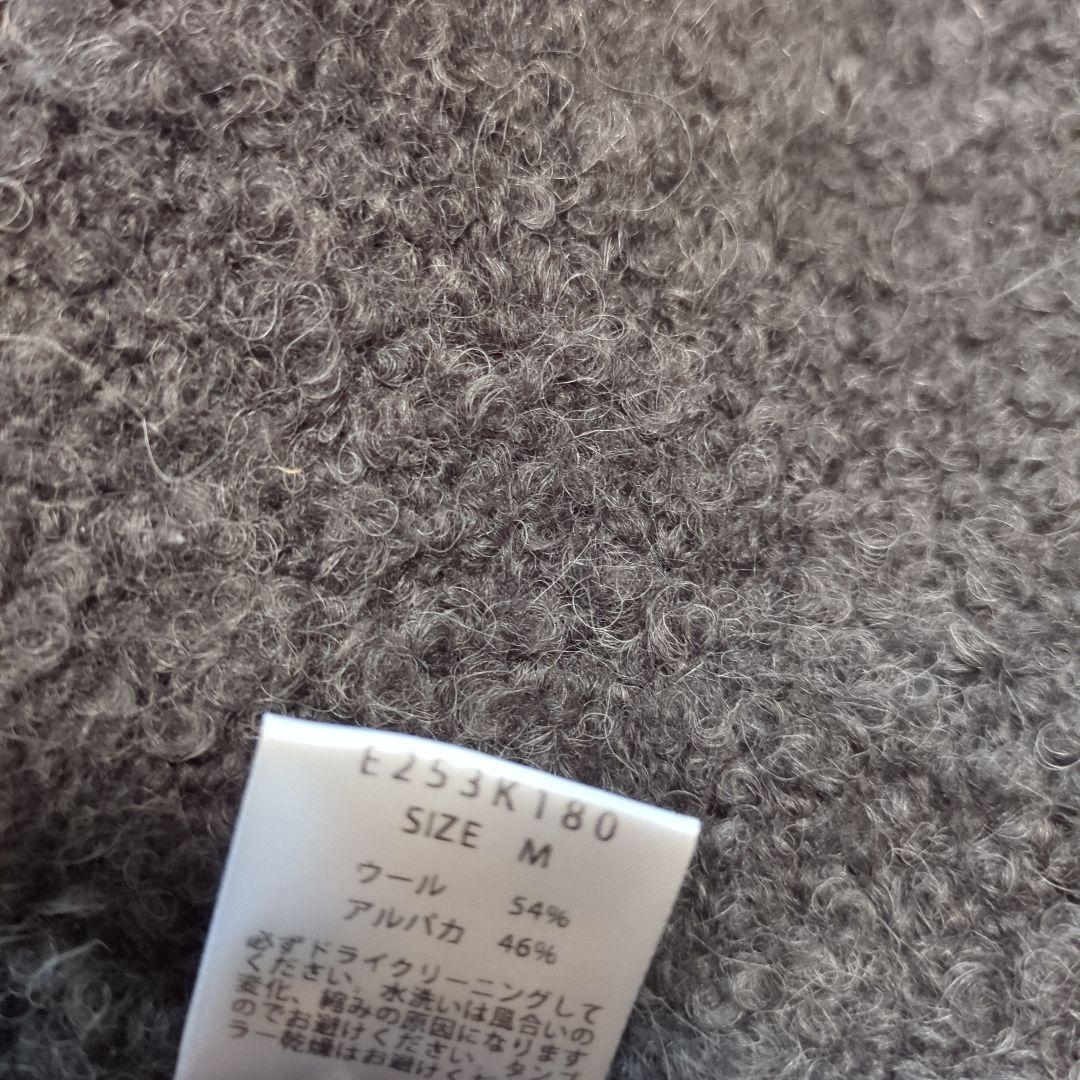 2025年今季evam evaアルパカ　ウールベストМ　スミ色