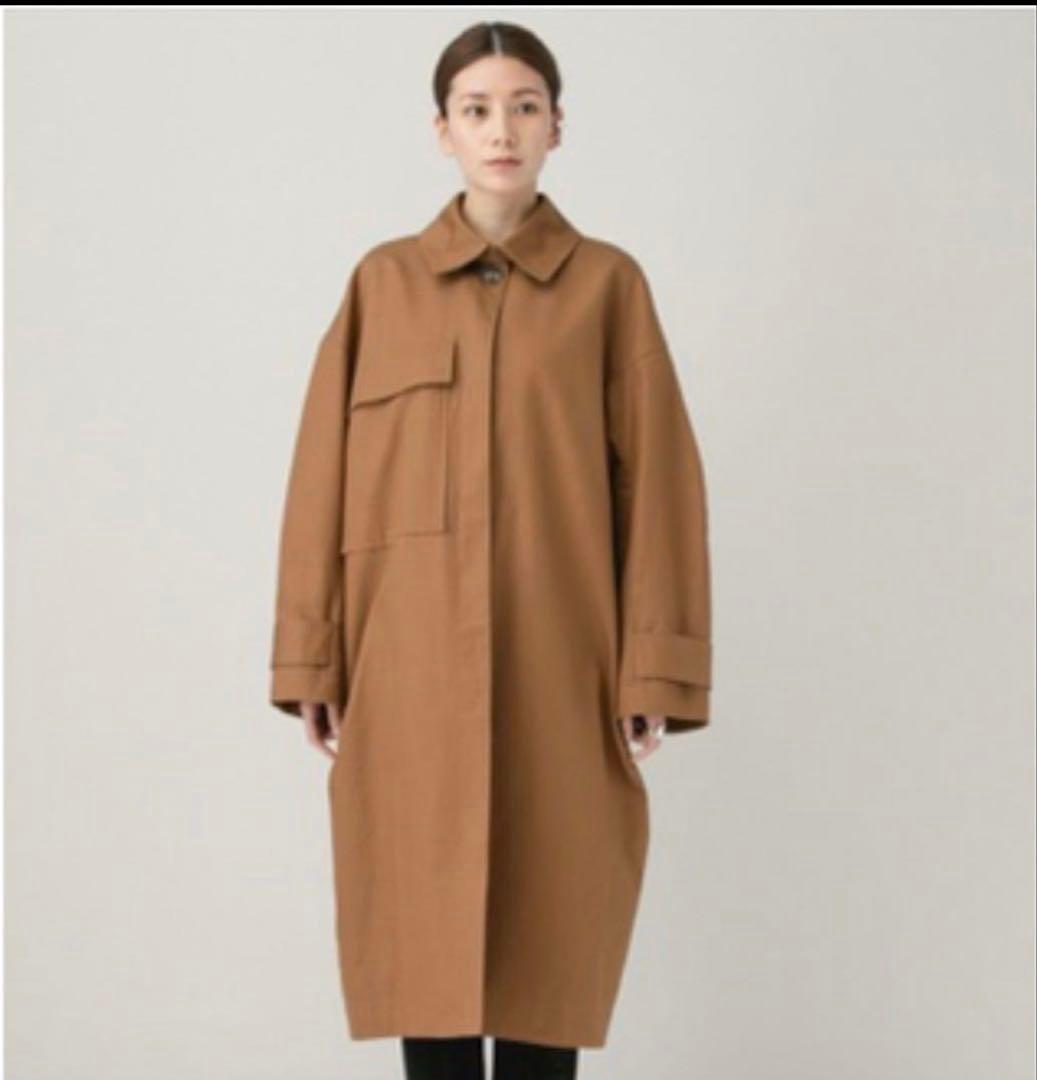 Curensolgy ブラウン トレンチコート 長袖 フロントポケット