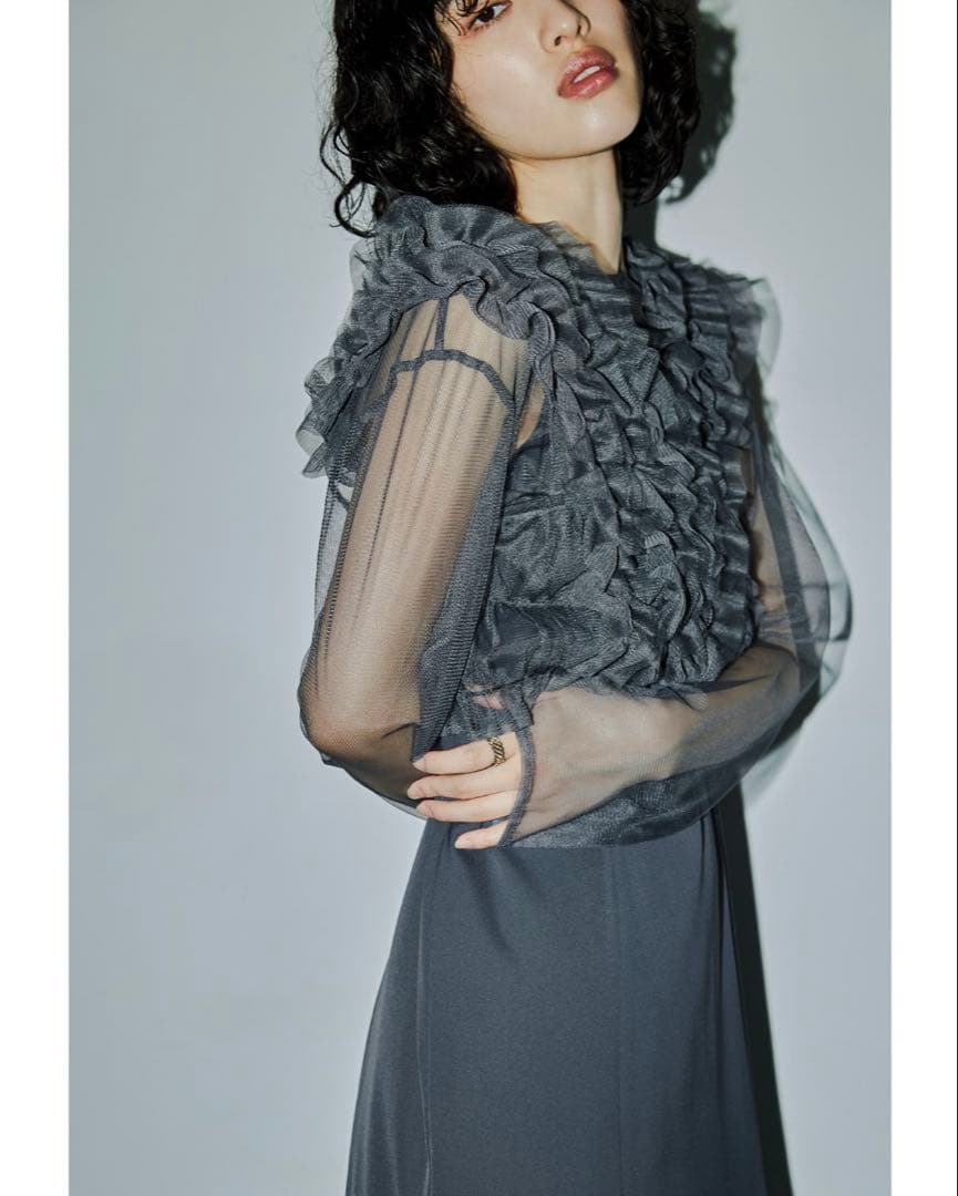 3点セットMany wayフリルドレス オケージョンドレス お呼ばれワンピース