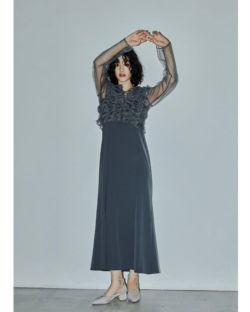 3点セットMany wayフリルドレス オケージョンドレス お呼ばれワンピース