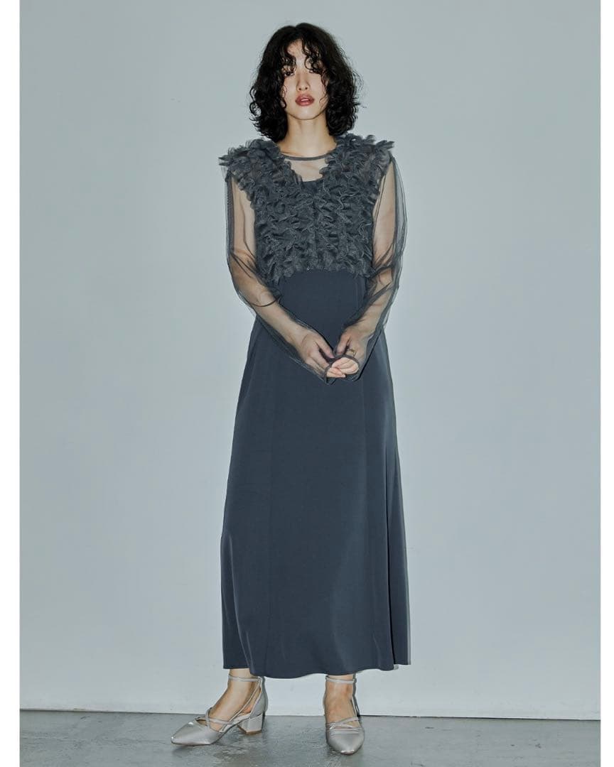 3点セットMany wayフリルドレス オケージョンドレス お呼ばれワンピース