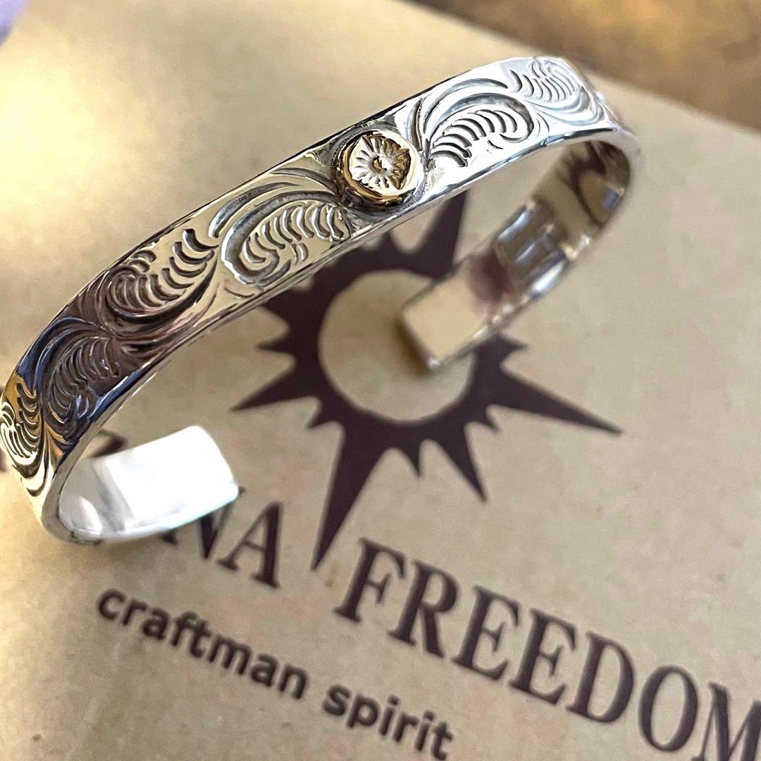 レディース　美品　超唐草　アリゾナフリーダム　バングル　ブレスレット