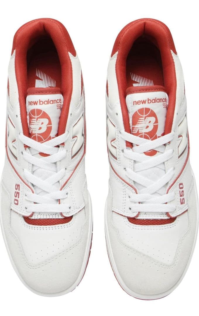 新品✨ニューバランス 550 白赤 24.5cm 人気カラー 定番スニーカー