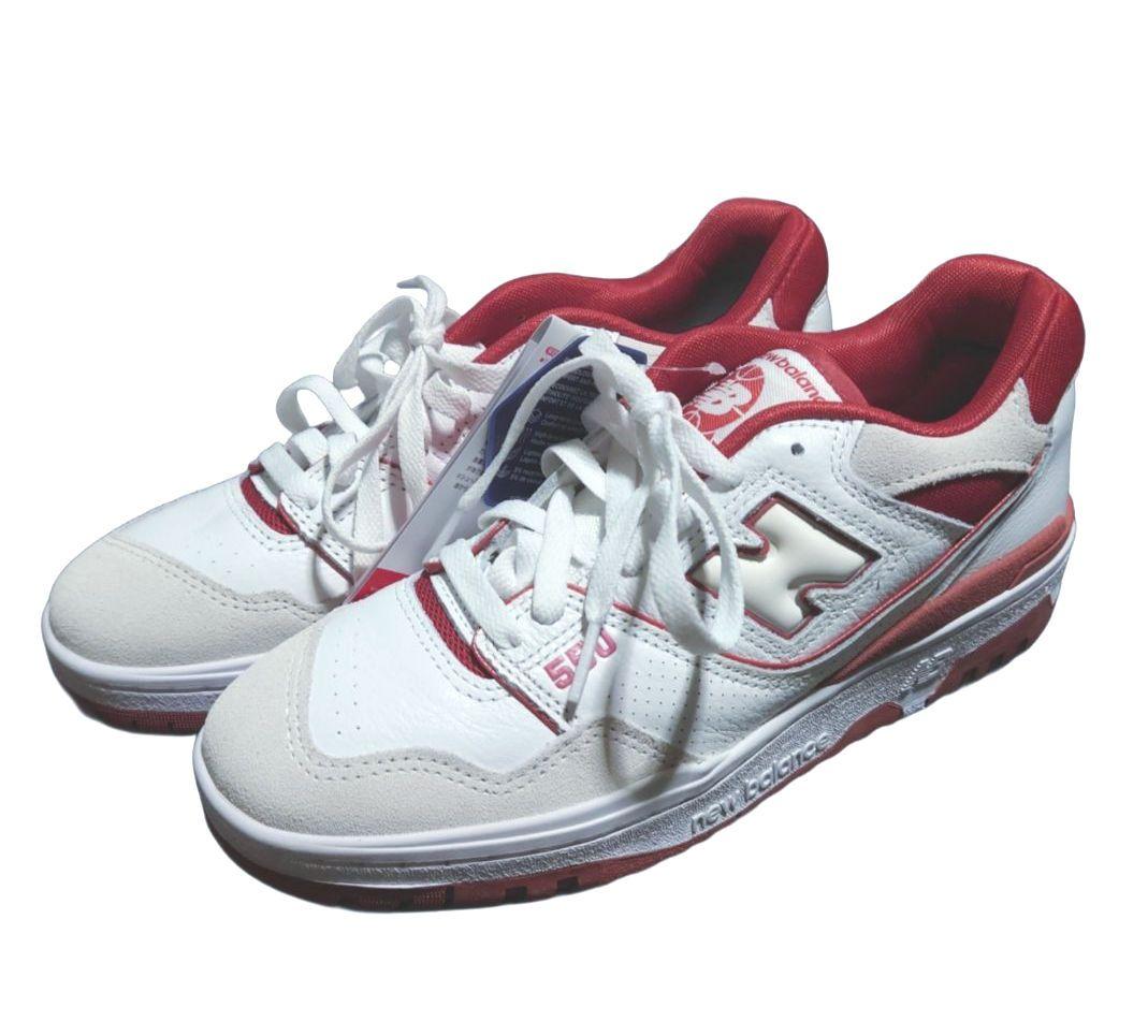 新品✨ニューバランス 550 白赤 24.5cm 人気カラー 定番スニーカー