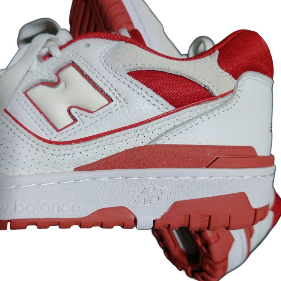 新品✨ニューバランス 550 白赤 24.5cm 人気カラー 定番スニーカー