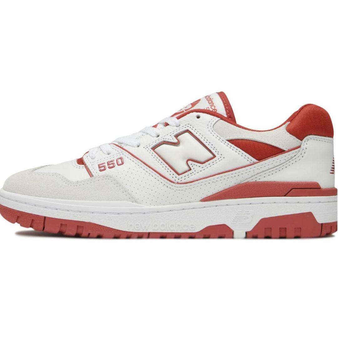 新品✨ニューバランス 550 白赤 24.5cm 人気カラー 定番スニーカー