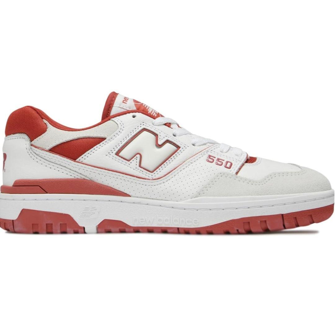 新品✨ニューバランス 550 白赤 24.5cm 人気カラー 定番スニーカー