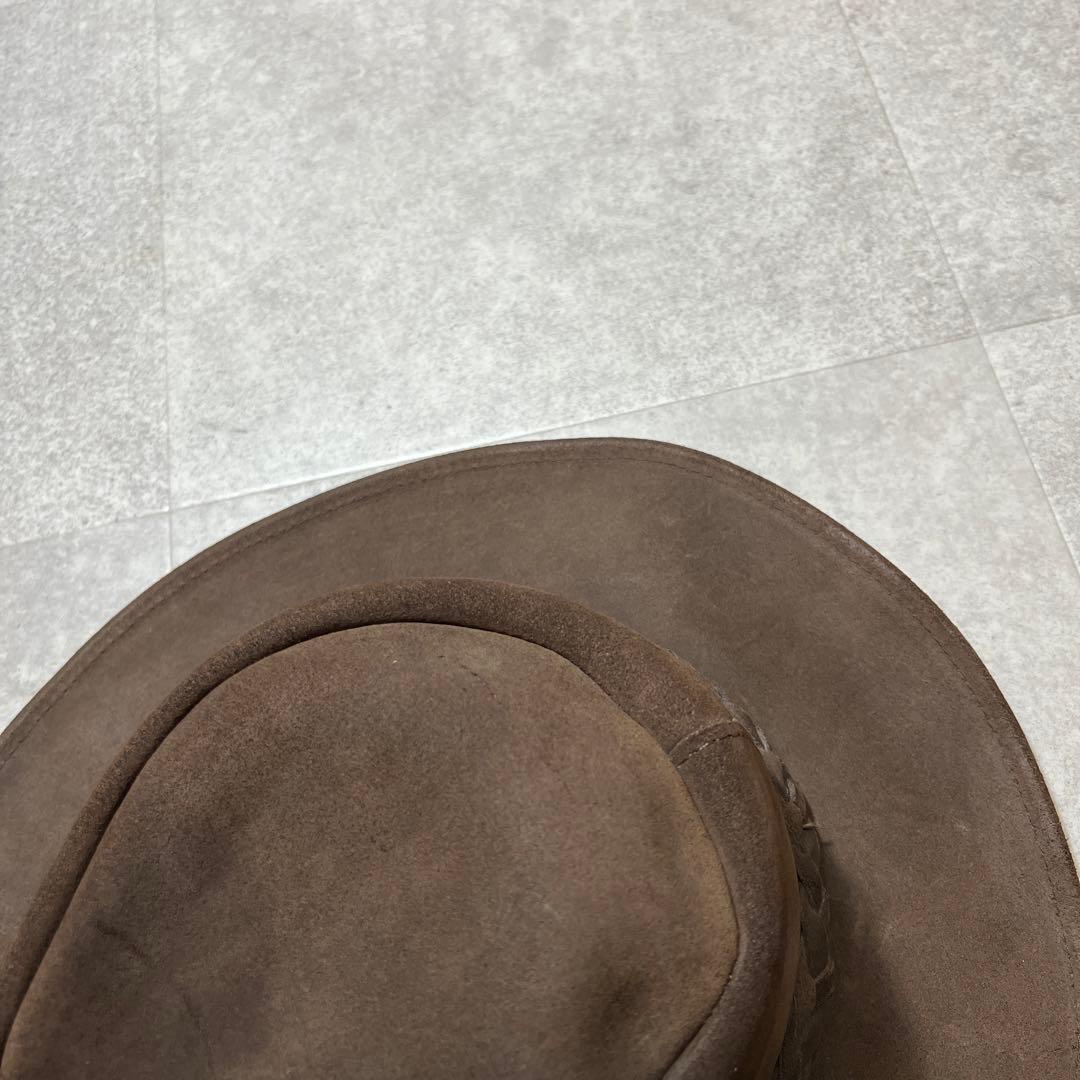 ヘンシェルHENSCHELウエスタンハット｜ヌバックレザー本革ブラウンXL未使用