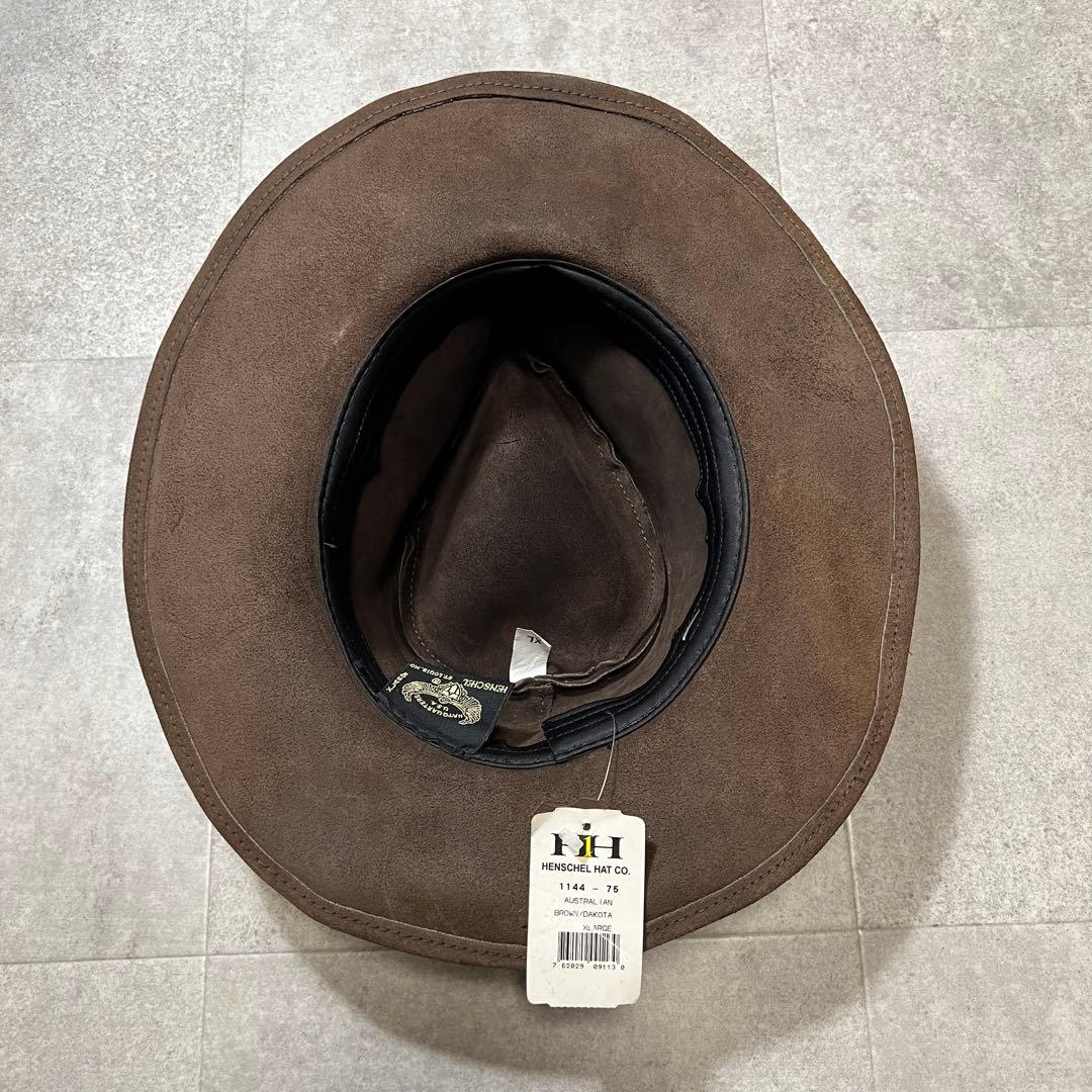 ヘンシェルHENSCHELウエスタンハット｜ヌバックレザー本革ブラウンXL未使用