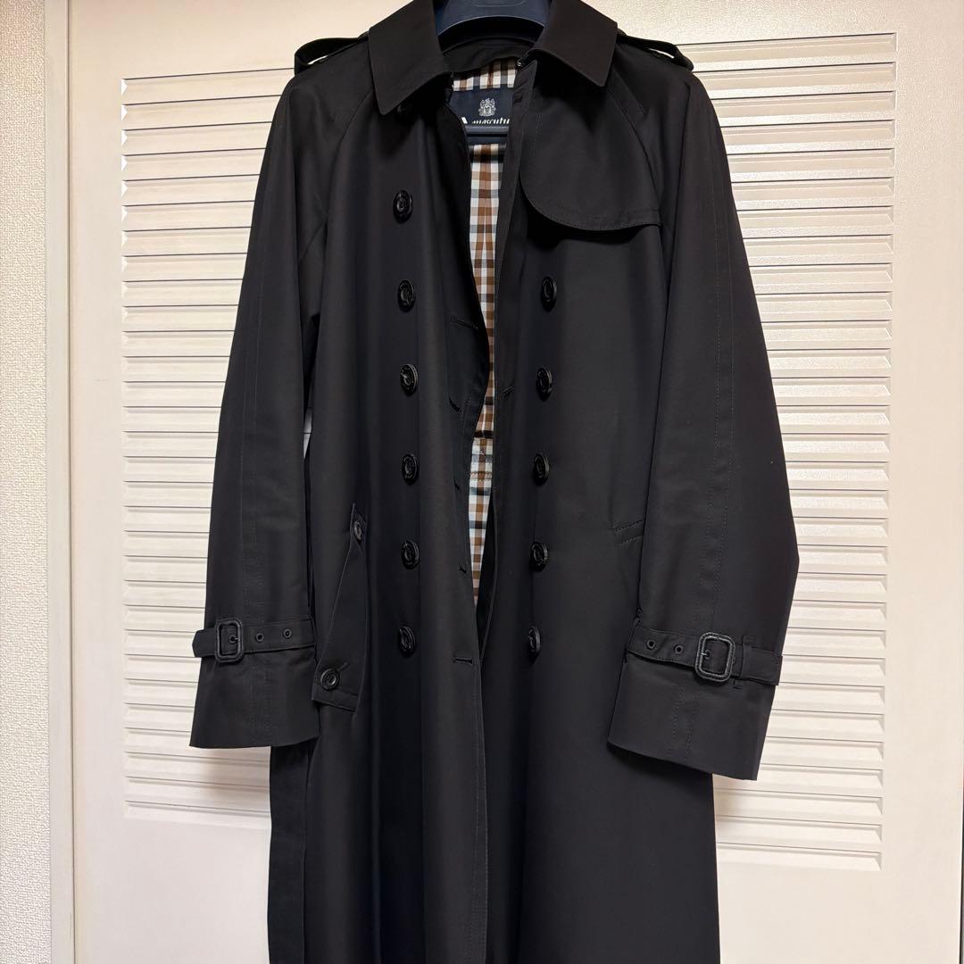 アクアスキュータムトレンチコート サイズ 8チェック裏地