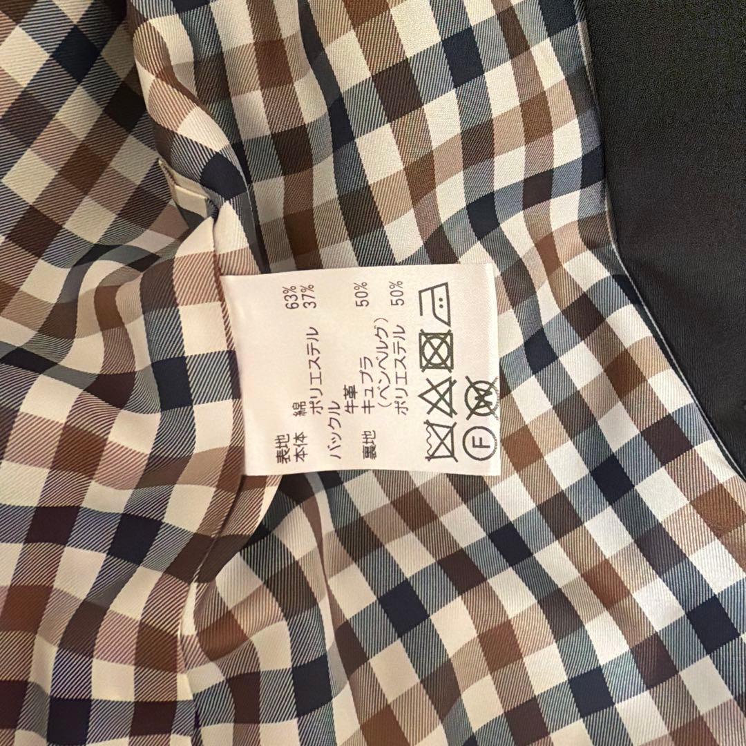 アクアスキュータムトレンチコート サイズ 8チェック裏地