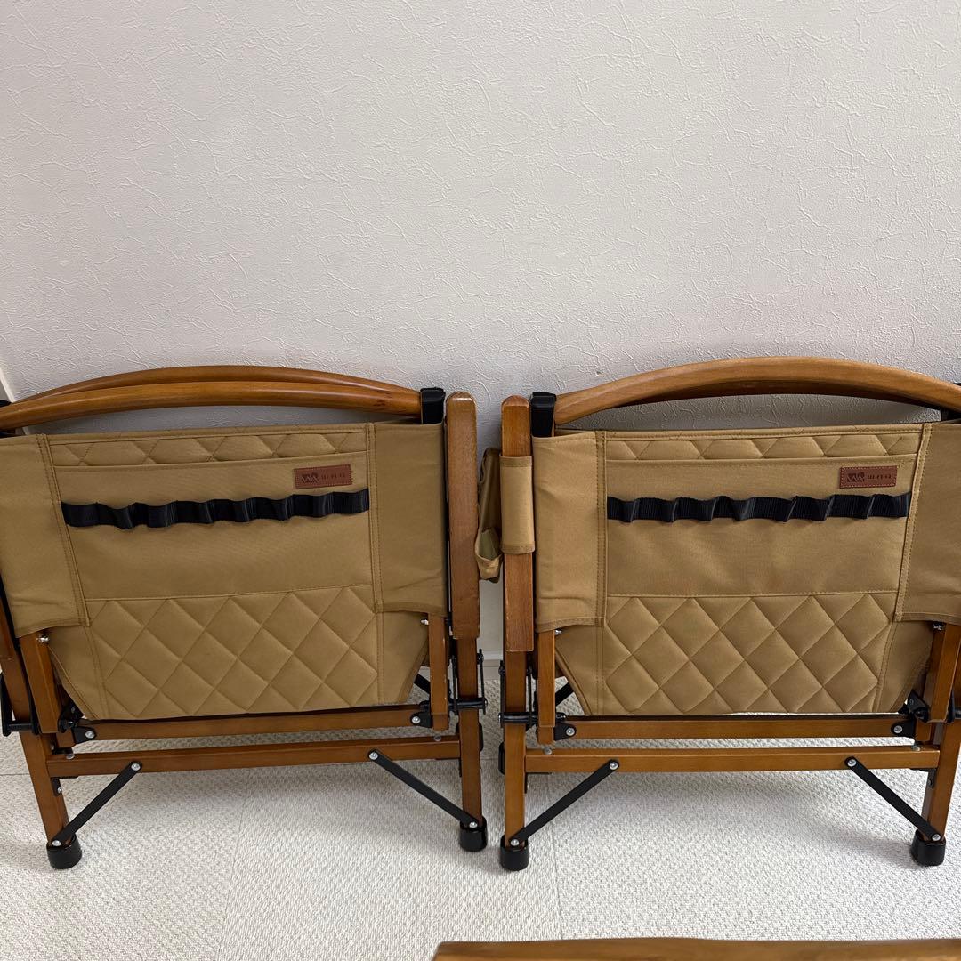 WAQ フォールディングウッドチェア⭐︎2個セット