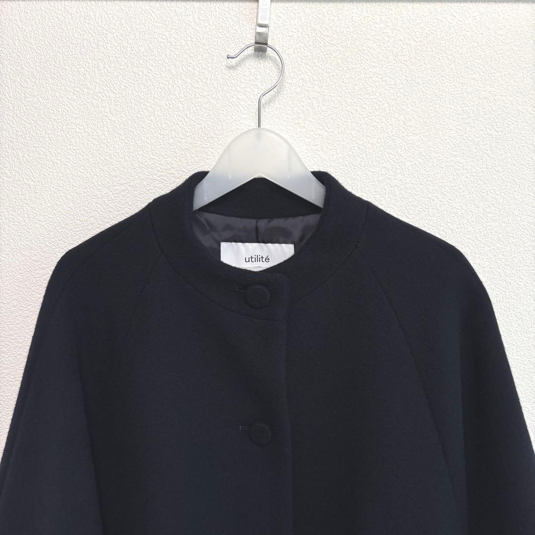 【utilite】日本製 ポンチョ リバーコート ネイビー ユティリティ