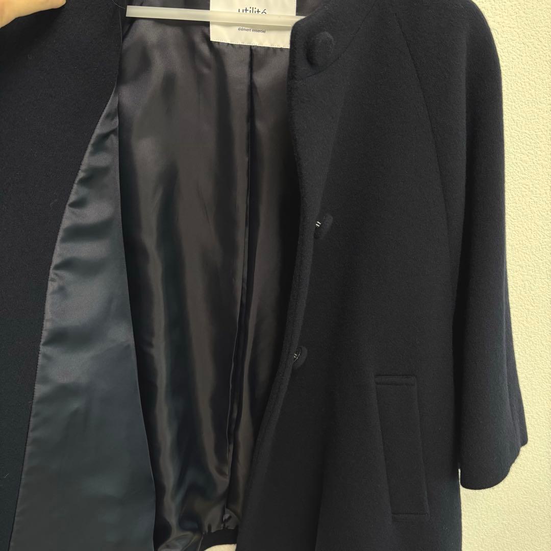 【utilite】日本製 ポンチョ リバーコート ネイビー ユティリティ